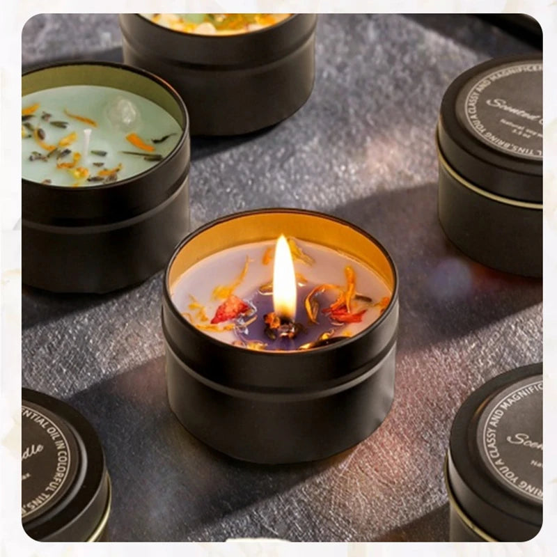 Floral scented candles