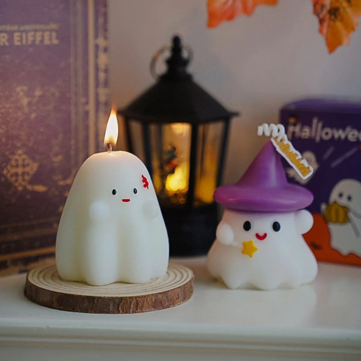 Halloween ghost candle