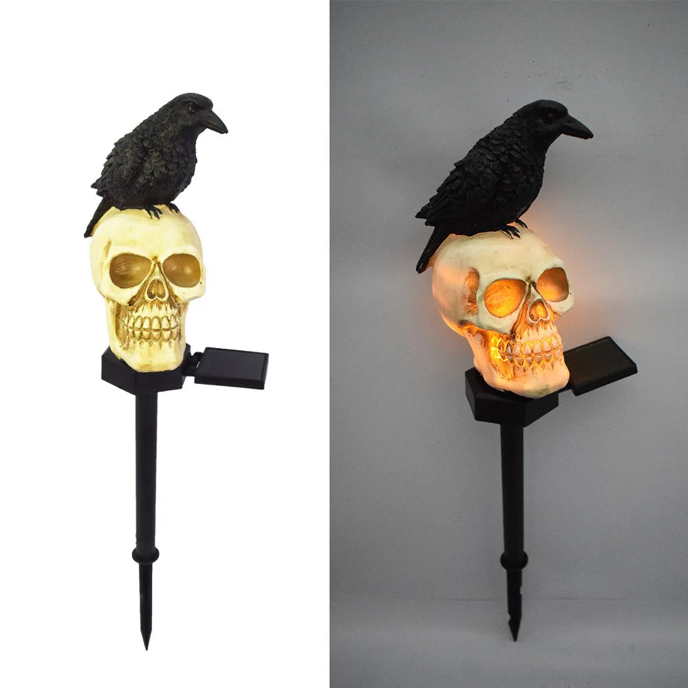 Solar skull with Crow