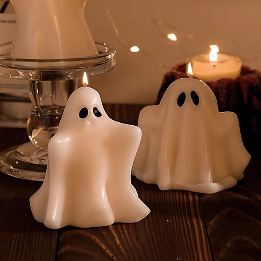 Halloween ghost candles