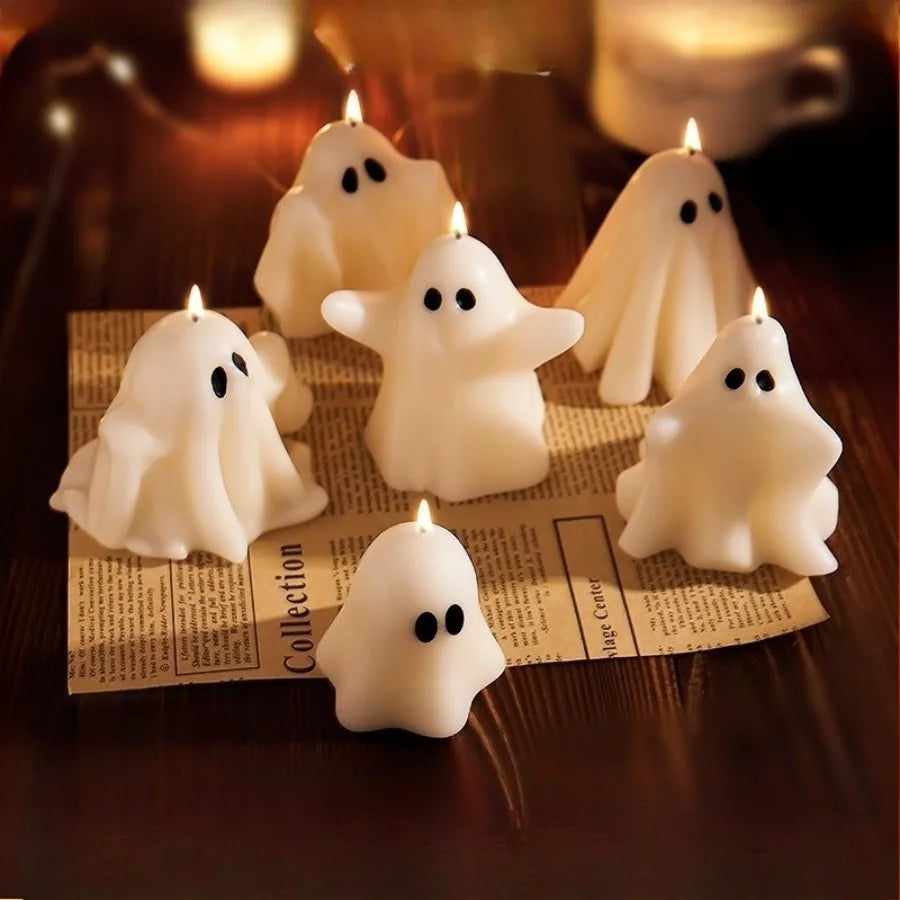 Halloween ghost candles