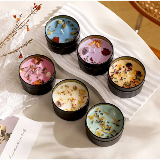 Floral scented candles