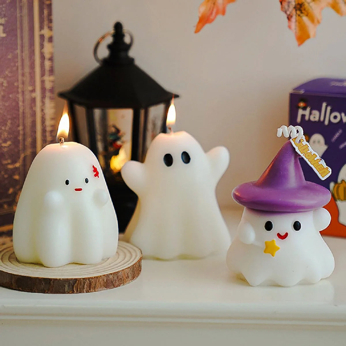 Halloween ghost candle