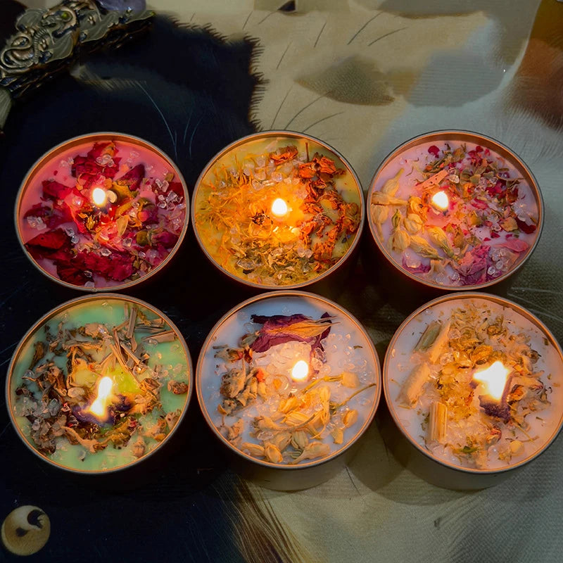 Floral scented candles