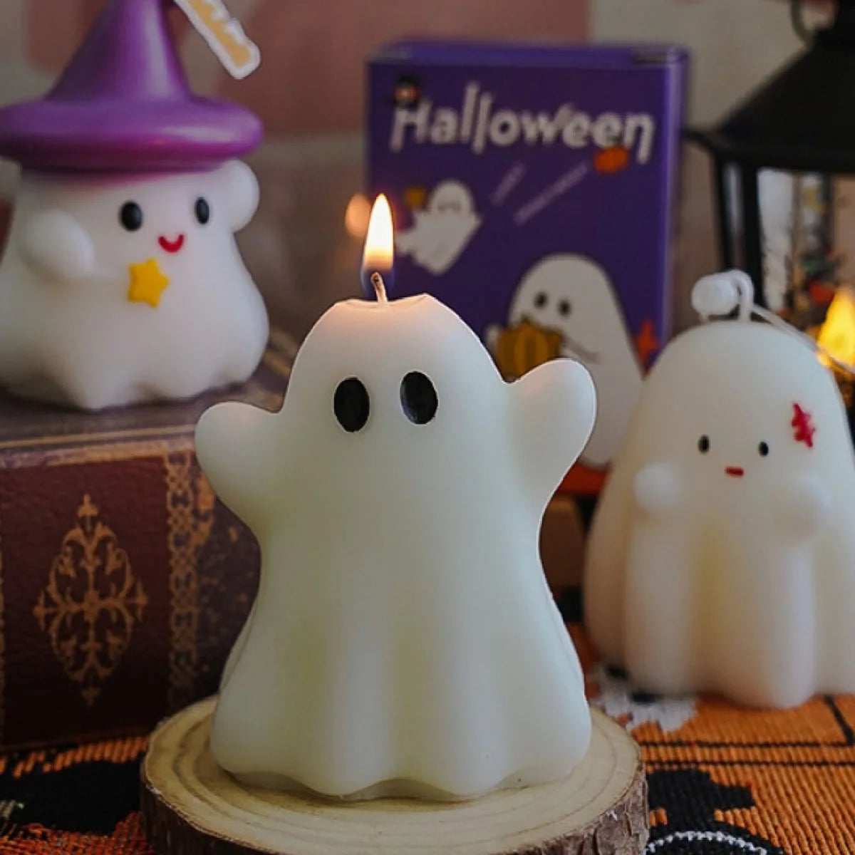 Halloween ghost candle